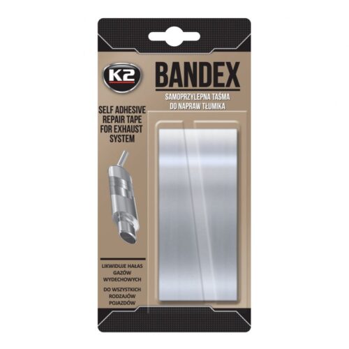 K2 BANDEX Bandaz do tlumikow silna wysokotemperaturowa samoprzylepna tasma do napraw tlumika wydechu