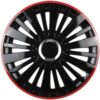 Kołpaki 15” FALCON RC czarne z czerwoną obwódką 4 szt.