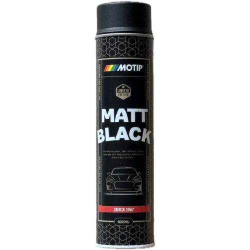 MOTIP Lakier akrylowy czarny MAT 600ml spray RALLYE