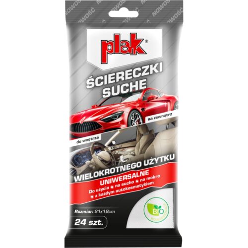 PLAK Uniwersalne suche ściereczki wielokrotnego użytku 24 szt.