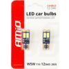 AMIO Żarówki LED CANBUS W5W T10e 12SMD White 12/24V 2szt
