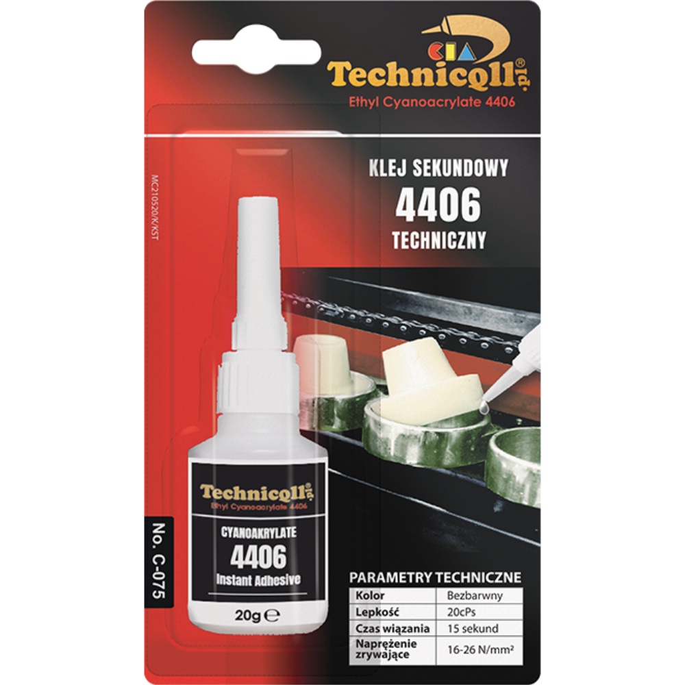 Krzysztof Gruszczyk TECHNICQLL Klej sekundowy techniczny 4406 20 g