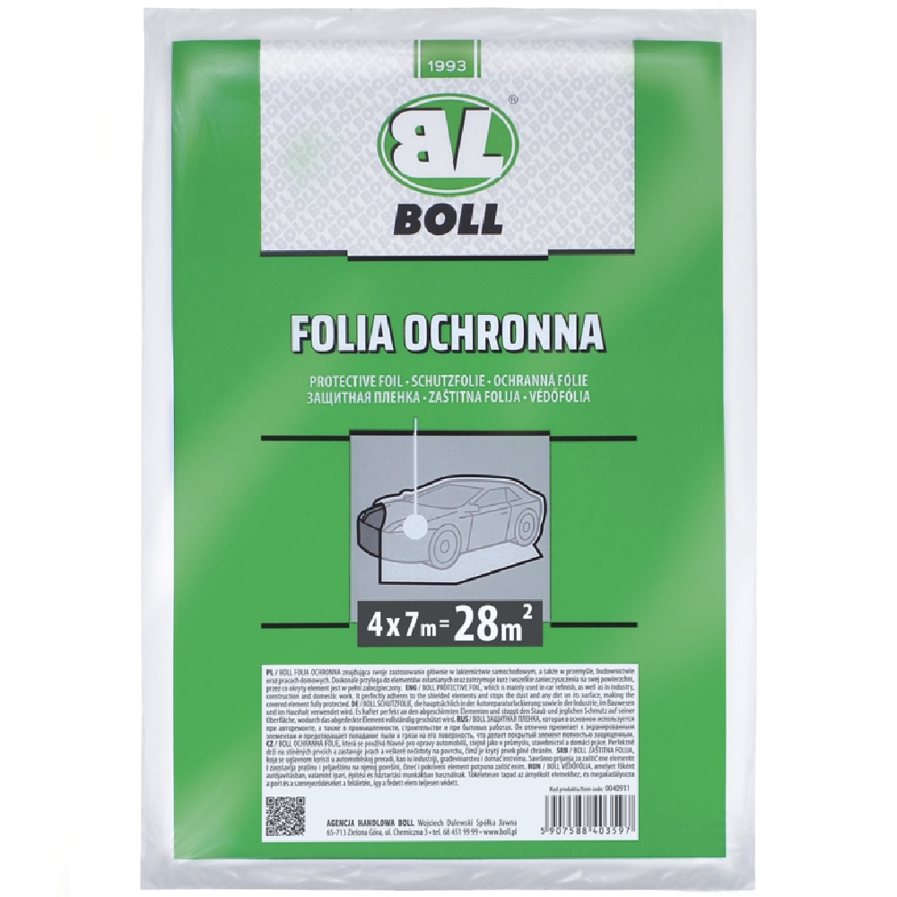 Mateusz Gruszczyk BOLL Folia ochronna lakiernicza malarska 4x7m 28m²