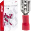 AMIO Konektory izolowane żeńskie płaskie 7.4mm 0.5-1.5mm2 10A 10 szt.