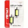 AMIO Żarówki LED CANBUS C3W C5W C10W 39mm Festoon COB3 Białe 12V 2szt