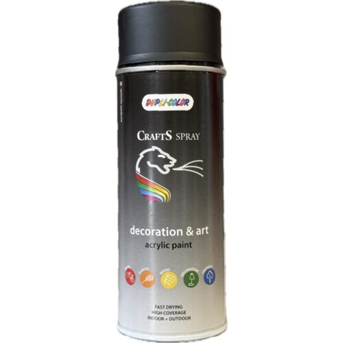DUPLI-COLOR CRAFTS Lakier akrylowy RAL 9005 MAT 400ml spray czarny matowy