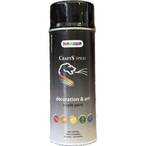 DUPLI-COLOR CRAFTS Lakier akrylowy RAL 9005 400ml spray czarny połysk