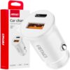 AMIO Ładowarka samochodowa 20W USB-A / USB-C