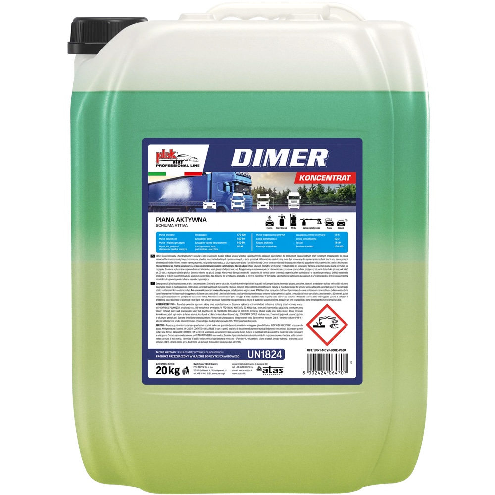 Krzysztof Gruszczyk PLAK Dimer koncentrat 20kg Aktywna piana do mycia zewnętrznego