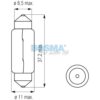 BOSMA Żarówka 12V 10W SV8,5 rurka 10x36mm