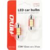 AMIO Żarówki LED CANBUS C3W C5W C10W 31mm Festoon Białe 12V 24V