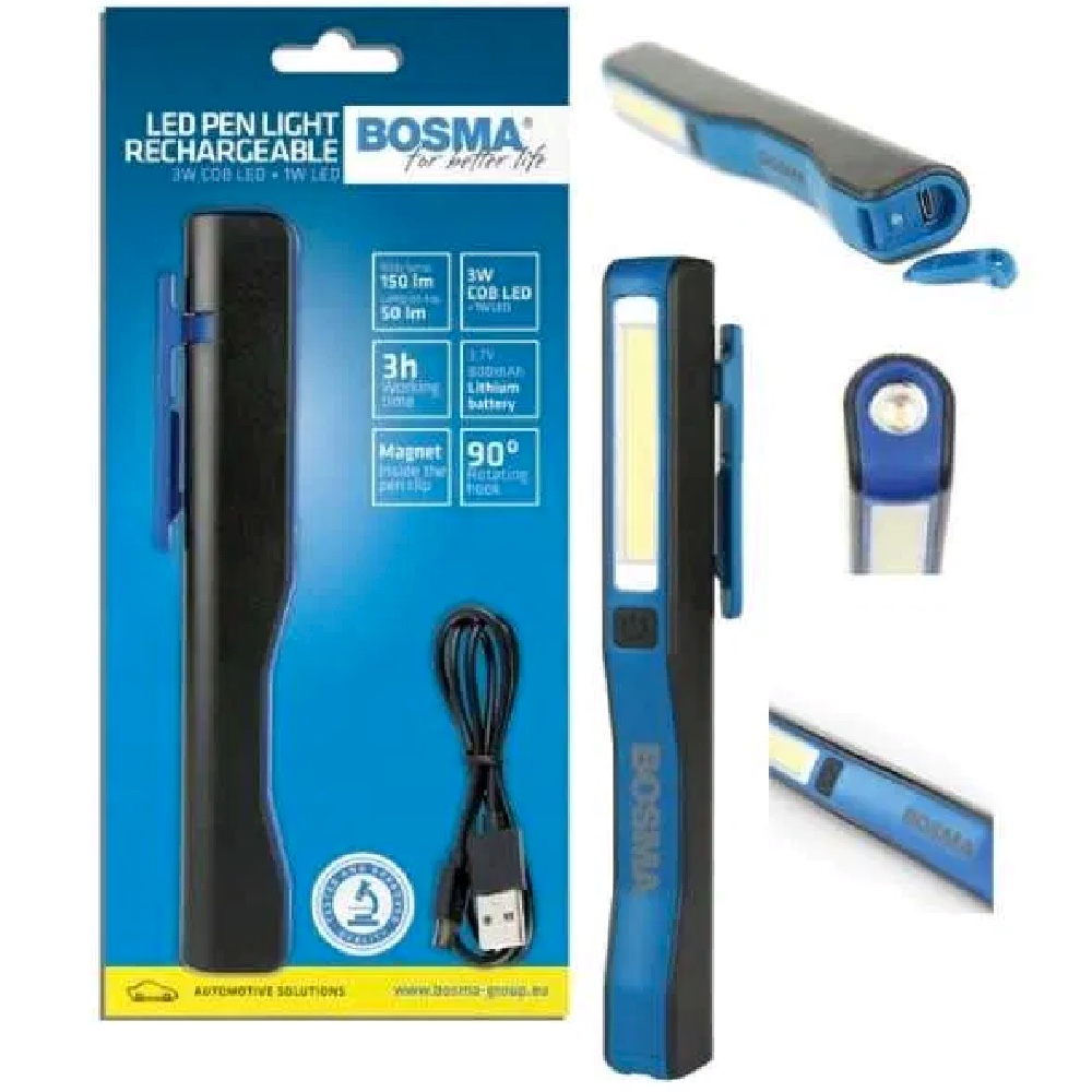 Krzysztof Gruszczyk BOSMA Latarka LED 3W długopisowa ładowana 150LM 3,7V