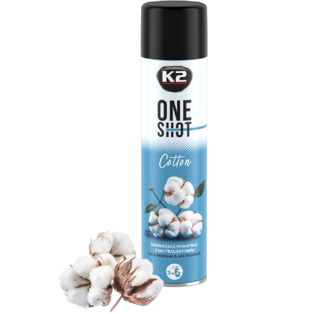 Alti Group K2 One Shot Cotton 600ml Odświeżacz powietrza z neutralizatorem w sprayu bawełna
