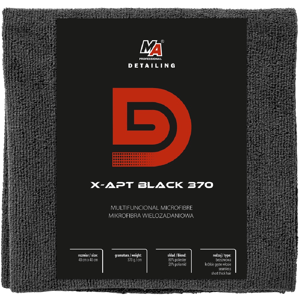 Krzysztof Gruszczyk MA PROFESSIONAL DETAILING X-APT BLACK Mikrofibra 370gsm