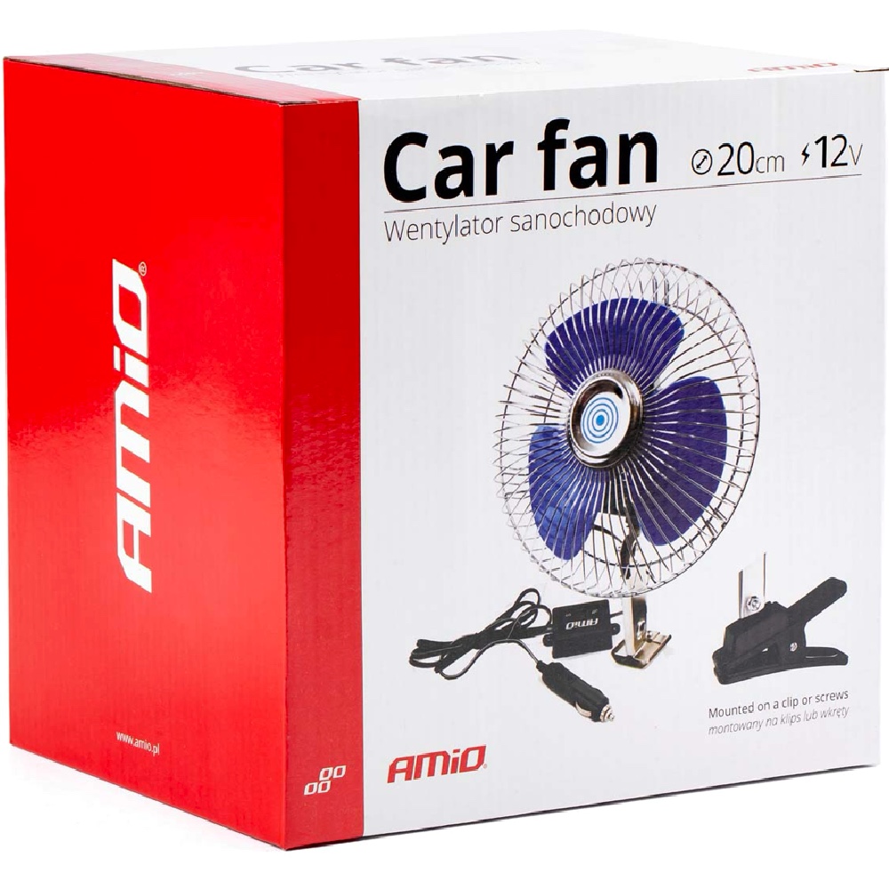 Krzysztof Gruszczyk AMIO Wentylator 12V obrotowy chrom 840