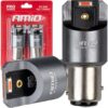 AMIO Żarówki LED CANBUS P21/5W BAY15D czerwone 12/24V