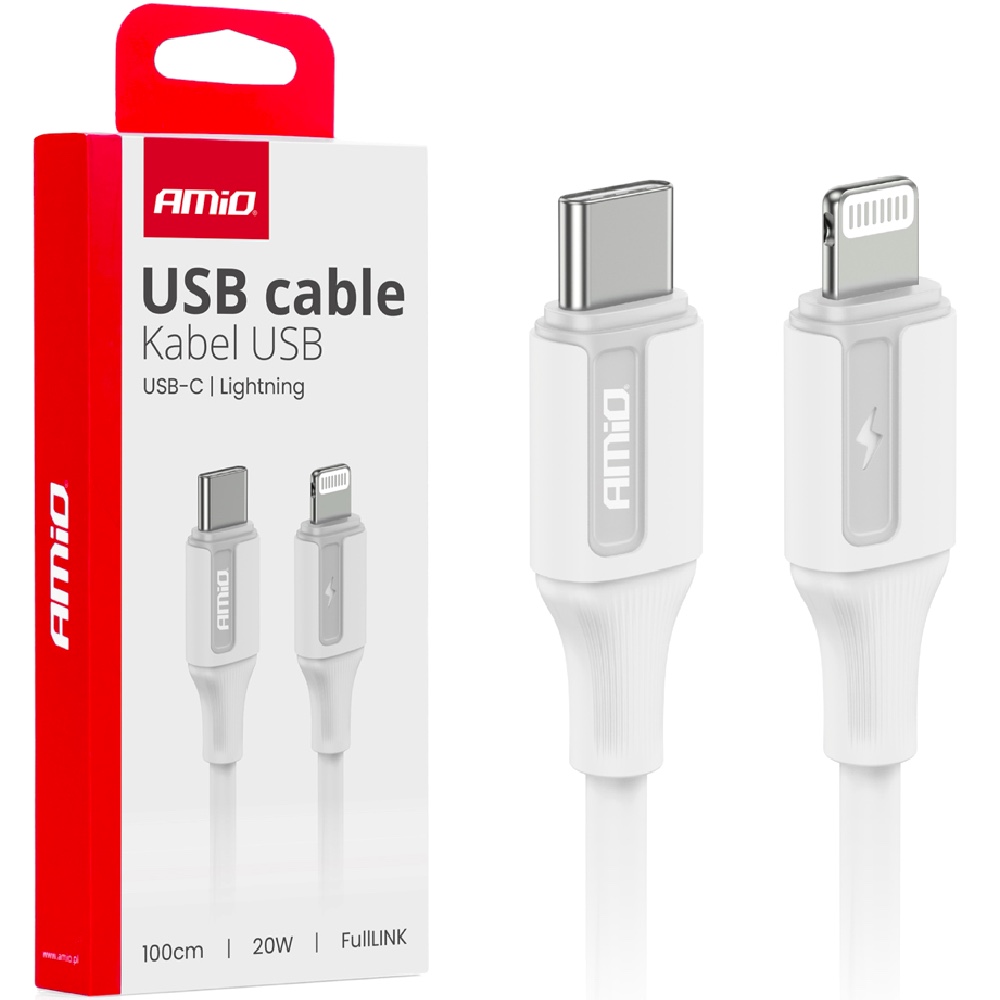 Krzysztof Gruszczyk AMIO Kabel USB-C / iPhone Lightning 20W 1m FullLink