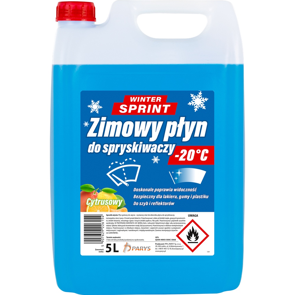 Alti Group PARYS Winter Sprint 5L Zimowy płyn do spryskiwaczy zapachowy do -20°C