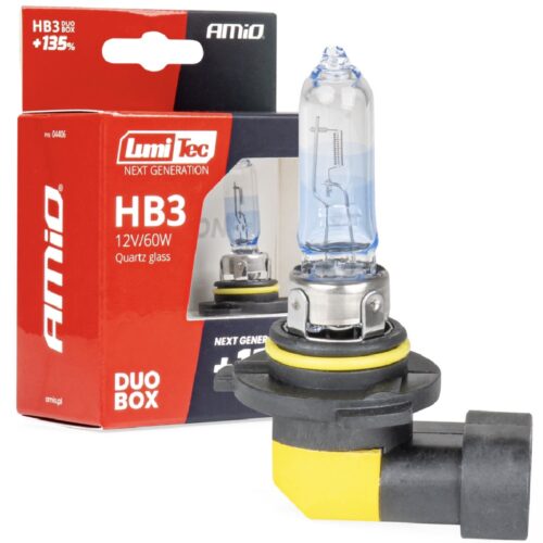 AMIO Żarówki 12V HB3 60W LUMITEC +135% DUO kpl 2szt