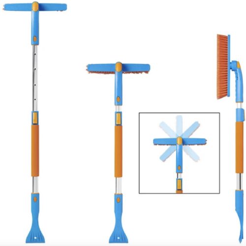 Skrobaczka ze szczotką teleskopowa obrotowa miękki uchwyt 99-127cm