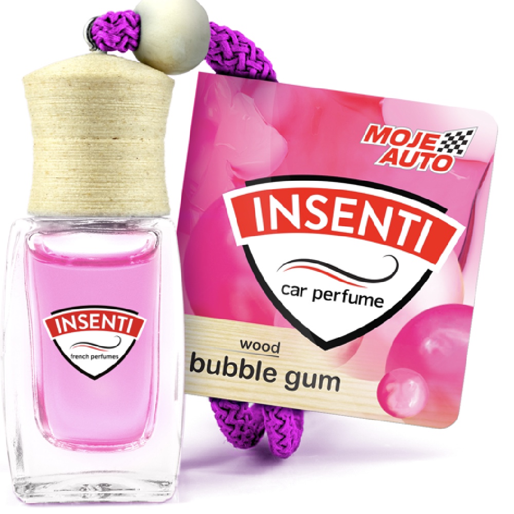 Krzysztof Gruszczyk MOJE AUTO Insenti Wood 8ml BUBBLE GUM Zawieszka zapachowa