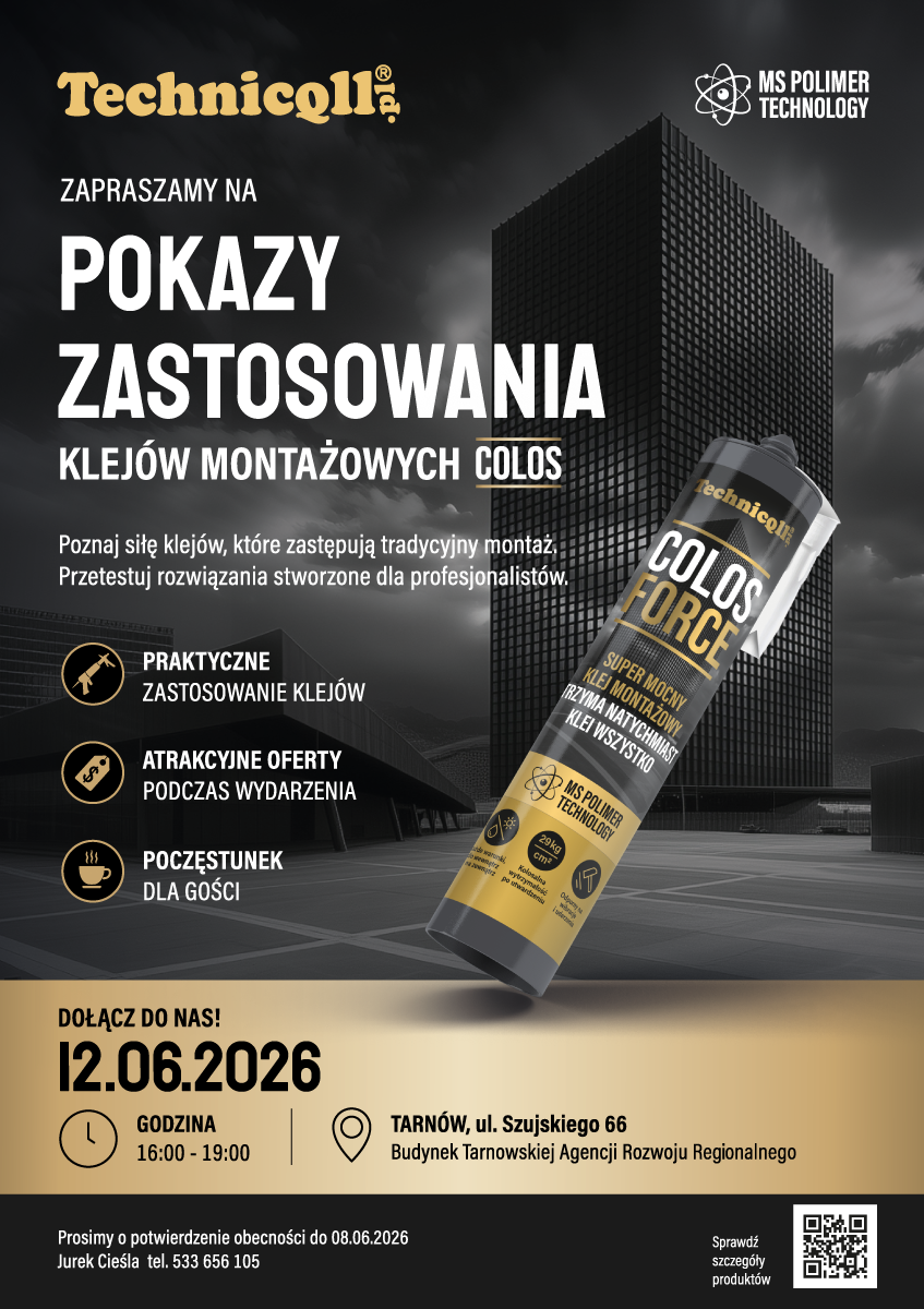 Mateusz Gruszczyk Testy na żywo klejów COLOS - 12.06.2026