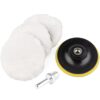 AMIO Futro polerskie na rzep do polerowania 125mm zestaw pad adapter