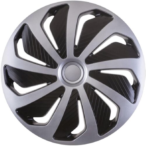 AMIO Kołpaki 15” WIND Czarno-Srebrne 4szt.