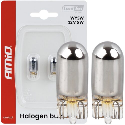 AMIO Żarówki WY5W 12V 5W chrom 2szt
