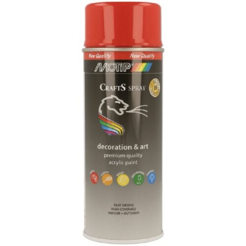 MOTIP Crafts Lakier akrylowy RAL 3020 czerwony 400ml spray