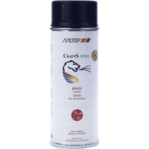 MOTIP Crafts Lakier do plastiku czarny 400ml spray