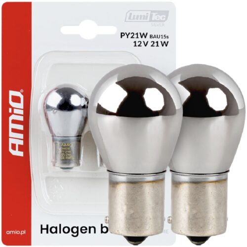 AMIO Żarówki PY21W 12V 21W chrom 2szt